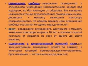Дополнительное наказание в виде ограничения свободы при условном осуждении