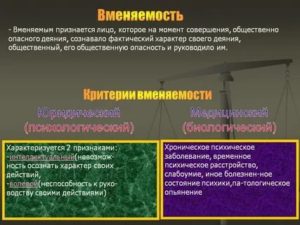 Вменяемость и невменяемость субъекта преступления в уголовном праве