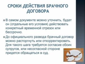 Когда Начинает Действовать Брачный Договор